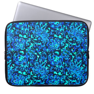 Denim seamless pattern. Denim floral background. B Laptop Sleeve