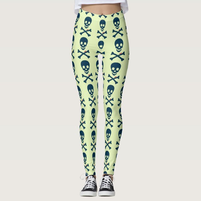 Denim Skull Leggings (Front)