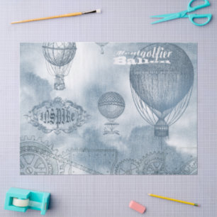 Denim Steampunk Tissue Paper