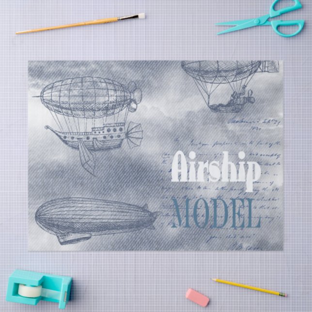 Denim Steampunk Tissue Paper (Craft)