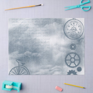 Denim Steampunk Tissue Paper