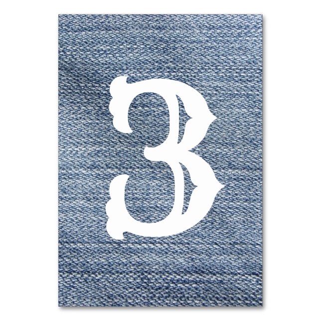 Denim Table Numbers (Front)