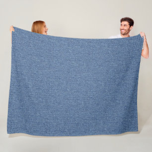DENIM TEXTURE BLUE STYLE PATTERN FLEECE BLANKET