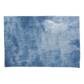 Denim Texture: Rugged Holes. Pillowcase