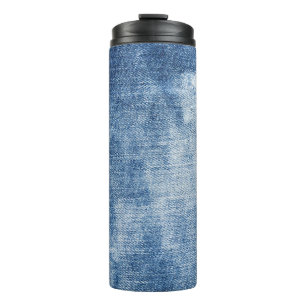 Denim Texture: Rugged Holes. Thermal Tumbler