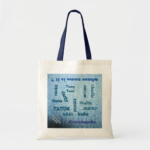 Denim Tote Shopping Bag//mmetropolim design       