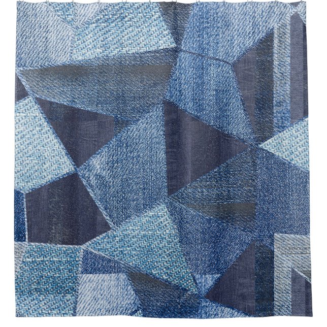 Denim Urban: Distressed Striped Patchwork. (Front)
