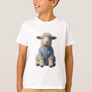 Denim Vest Sheep Kids T-Shirt