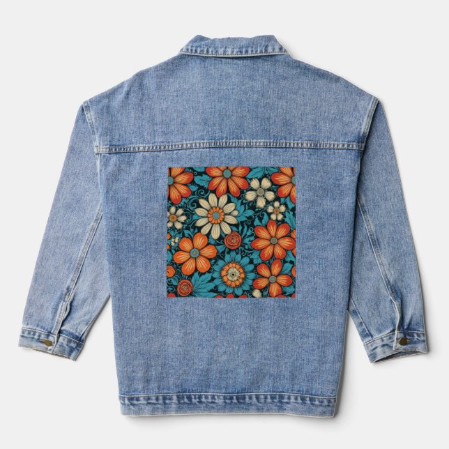 Denim Veste Floral Folal Style Folk (Verso)