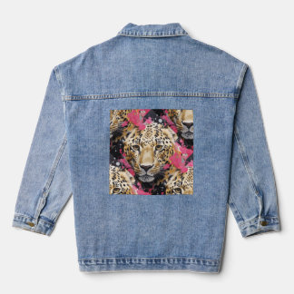 Denim Veste Leopard yeux!