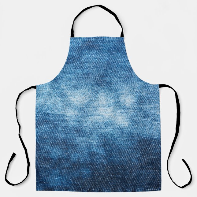 Denim worn fabric texture for background. Jeans Apron (Front)