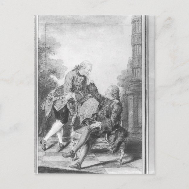 Denis Diderot and Melchior, baron de Grimm Postcard (Front)