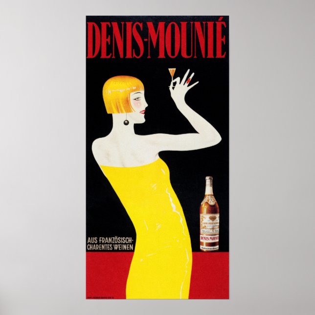 DENIS MOUNIE French Wines Liquor Art Déco Advert (Devant)