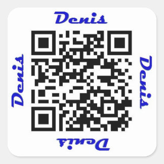 Denis QR Code Personalized NAME Sticker