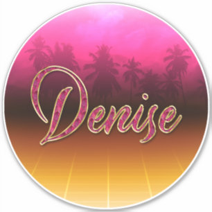 Denise Vorname Name golden pink Aufkleber Sticker