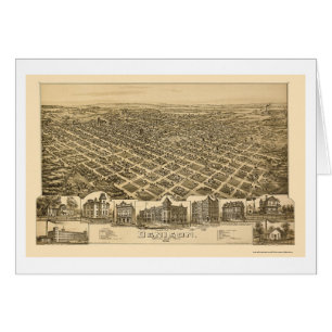 Denison, carte panoramique de TX - 1891
