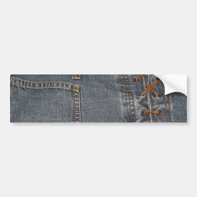 Denium Fabric Background Background Bumper Sticker (Front)