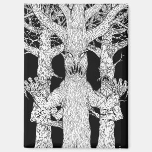 Denizens of the Diabolic Wood Weird Horror Art Magnet