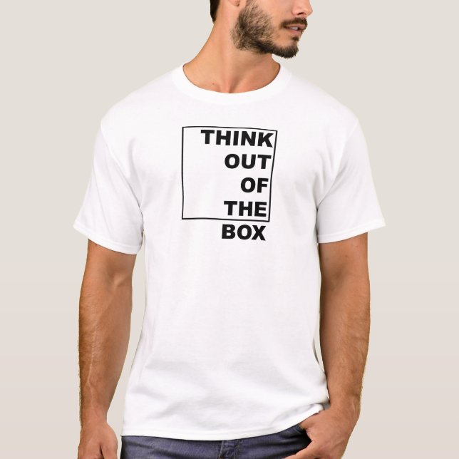 Denk uit de doos. T-shirt (Devant)