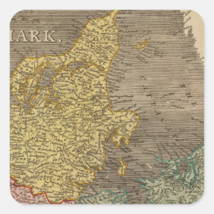 Denmark 4 square sticker