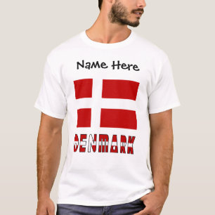 Denmark and Danish Flag Personalized T-Shirt