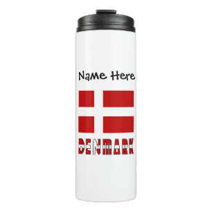 Denmark and Danish Flag Personalized Thermal Tumbler