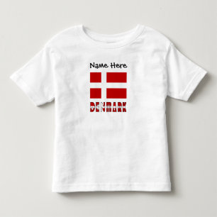 Denmark and Danish Flag Personalized Toddler T-sh T-shirt