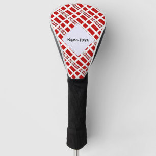 Denmark and Danish Flag Tiled Personalized Golf Head Cover