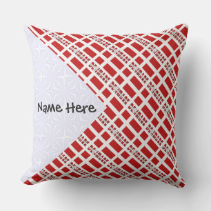 Denmark and Danish Flag Tiled Personalized  Outdoor Pillow