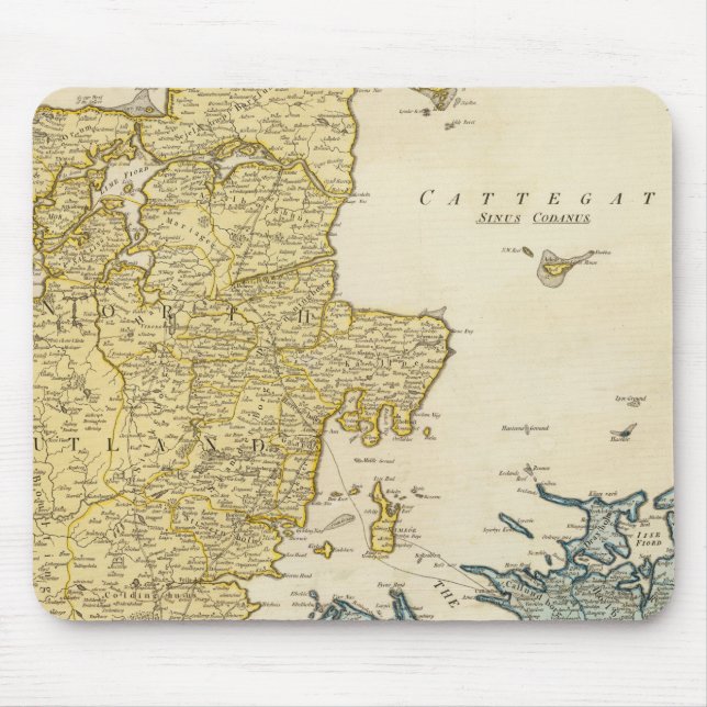 Denmark Atlas Map Mouse Pad (Front)