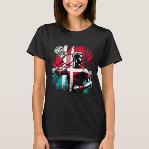 Denmark Badminton Player Proud Patriot Athlete T-Shirt
