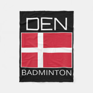Denmark Badminton Team Danish Athlete Den Flag Pri Fleece Blanket