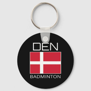 Denmark Badminton Team Danish Athlete Den Flag Pri Keychain