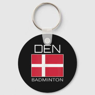 Denmark Badminton Team Danish Athlete Den Flag Pri Keychain