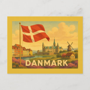 Denmark Castle Windmill Postcard