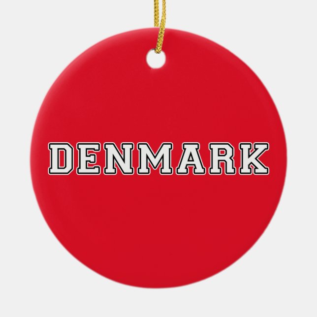Denmark Ceramic Ornament (Front)