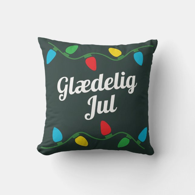 Denmark Christmas Decor Throw Pillow (Front)
