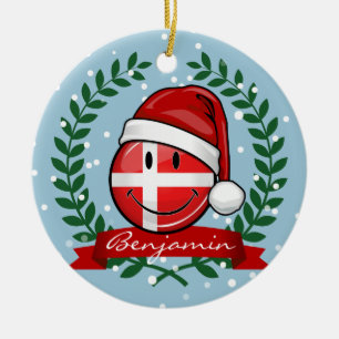 Denmark Christmas Style Ceramic Ornament