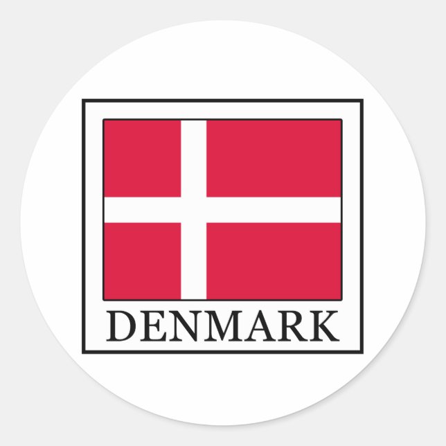 Denmark Classic Round Sticker (Front)