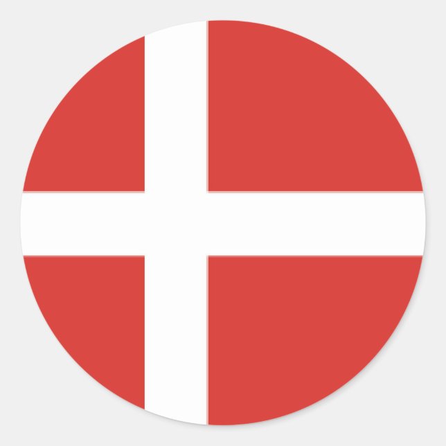 Denmark Classic Round Sticker (Front)