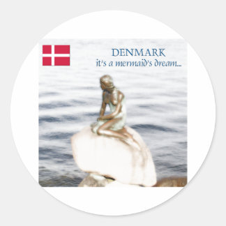 denmark classic round sticker