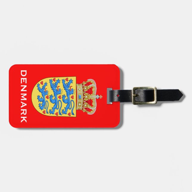Denmark Coat of Arms Luggage Tage Tag (Front Horizontal)