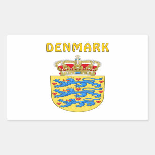 DENMARK Coat Of Arms Sticker