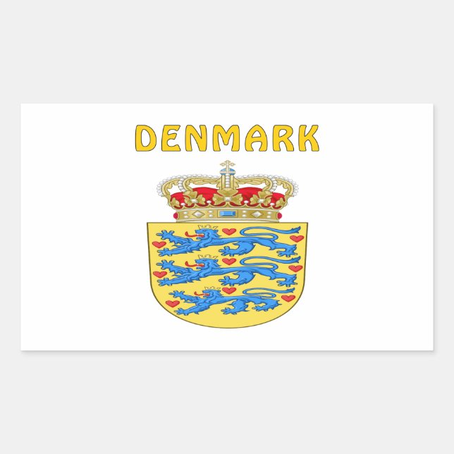 DENMARK Coat Of Arms Sticker (Front)