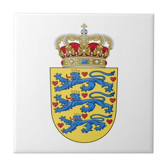 Denmark Coat of Arms Tile (Front)