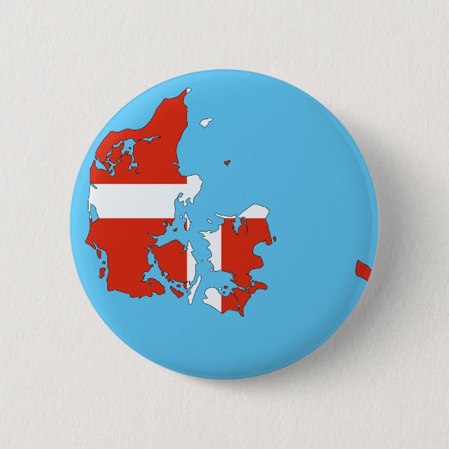 Denmark country 2 inch round button (Front)
