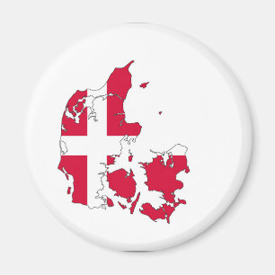 denmark country flag map shape danish magnet