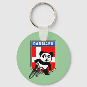 Denmark Cycling Panda Keychain