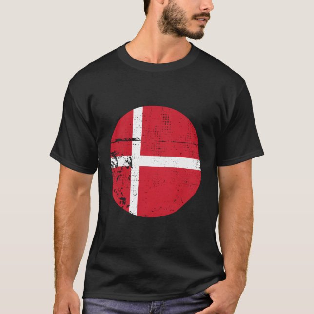 Denmark Danish Flag Dane T-Shirt (Front)