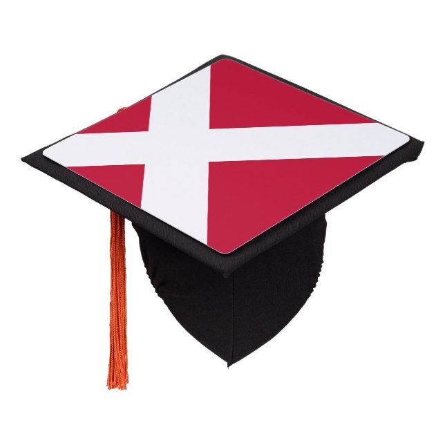 Denmark & Danish Flag - Students /University Graduation Cap Topper (Angled)